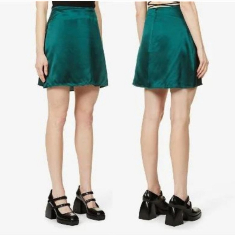 Reformation Benson 100% Silk Mini Skirt - Picture 2 of 7